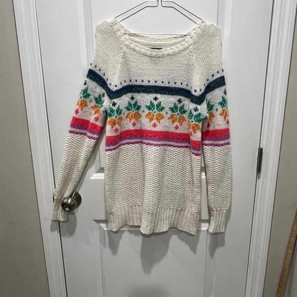 American Eagle Outfitters Sweaters - American Eagle Outfitters Fair Isle Sweater Cream Multi Color M M Cozy Knit